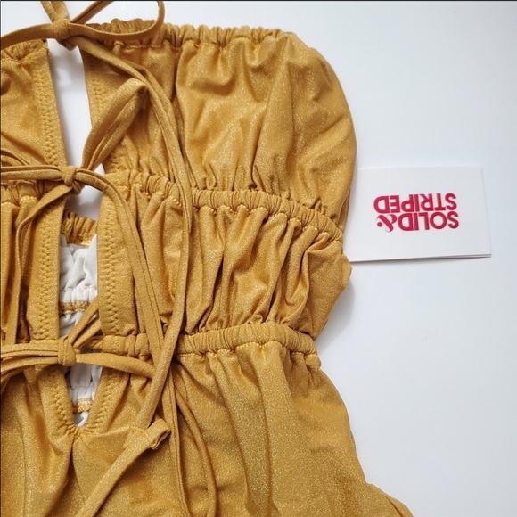 Solid & Striped The Paula One Piece Glitter Gold - Picture 9 of 9